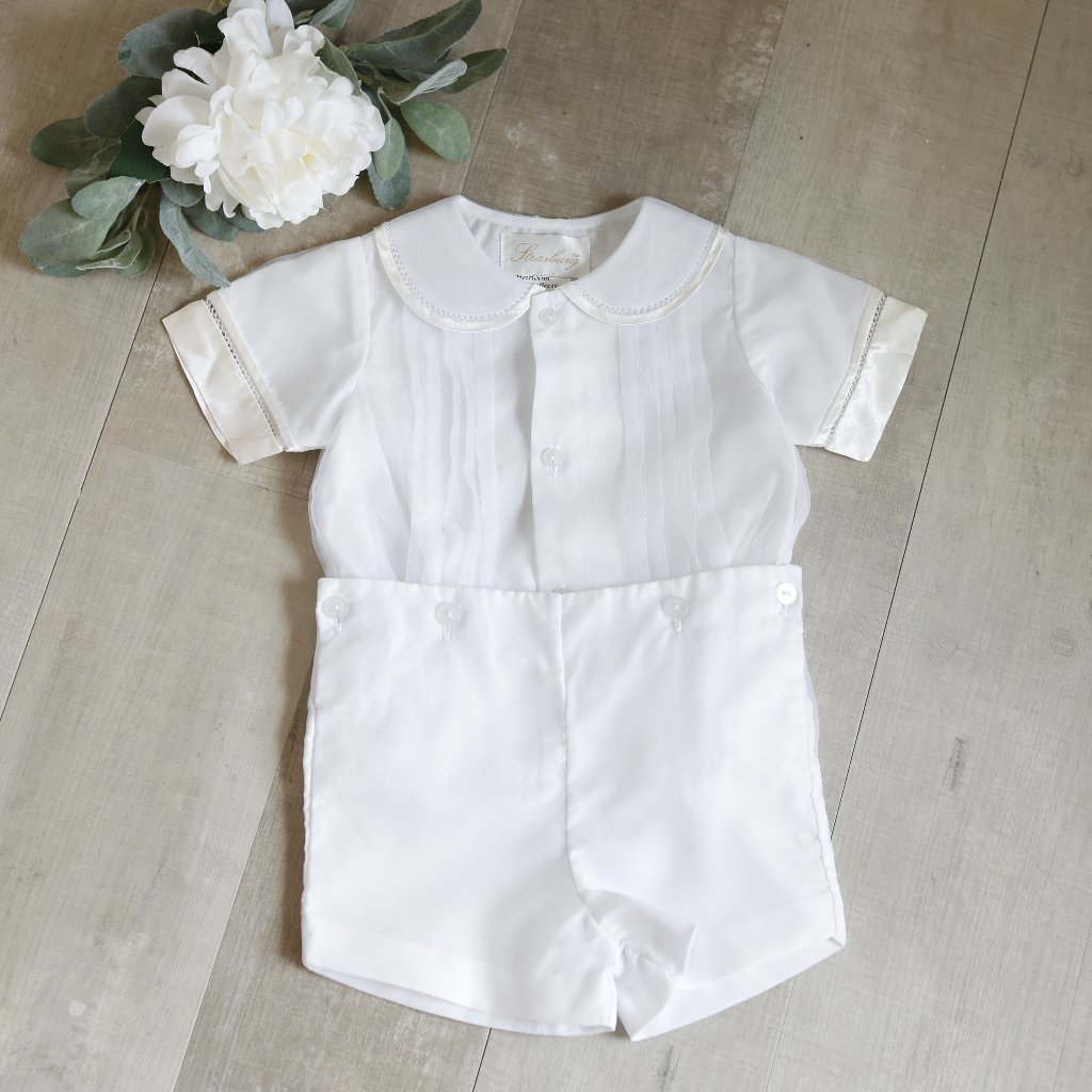 Rare Strasburg Boys Heirloom White & Ivory Size 12/18 Months New